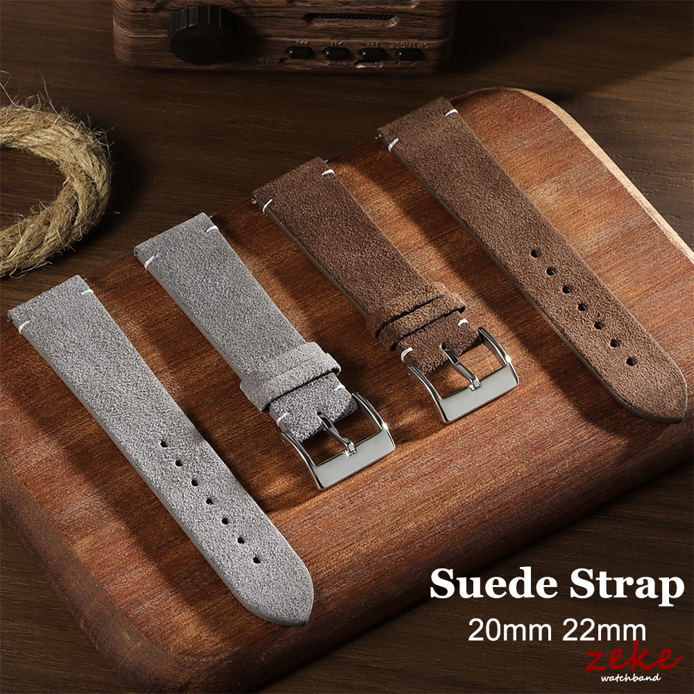 Suede Strap Watch - 20mm 22mm Wristband Quick Release Soft