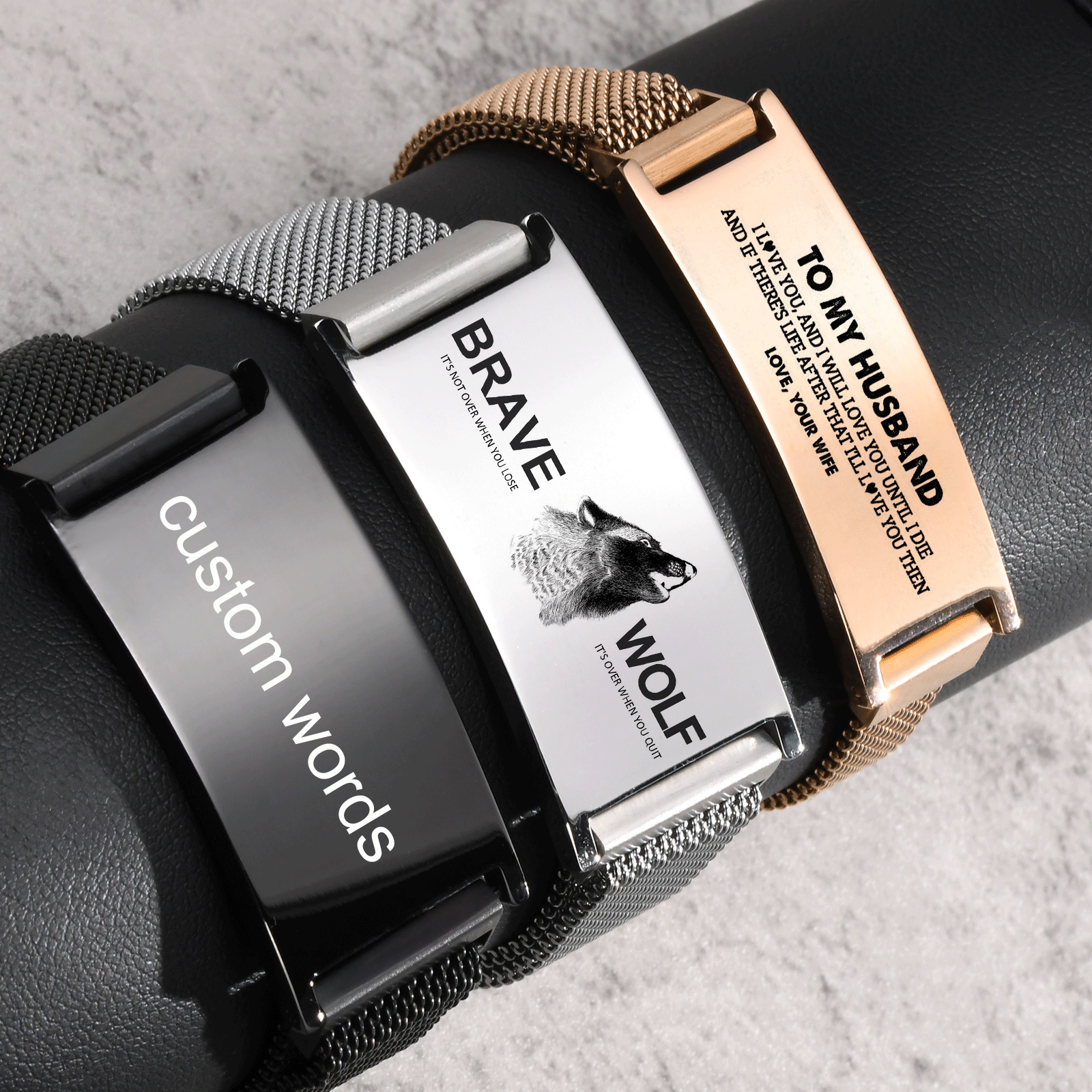 Mesh Strap Metal - Chunky Magnetic Mesh Strap Bracelets for