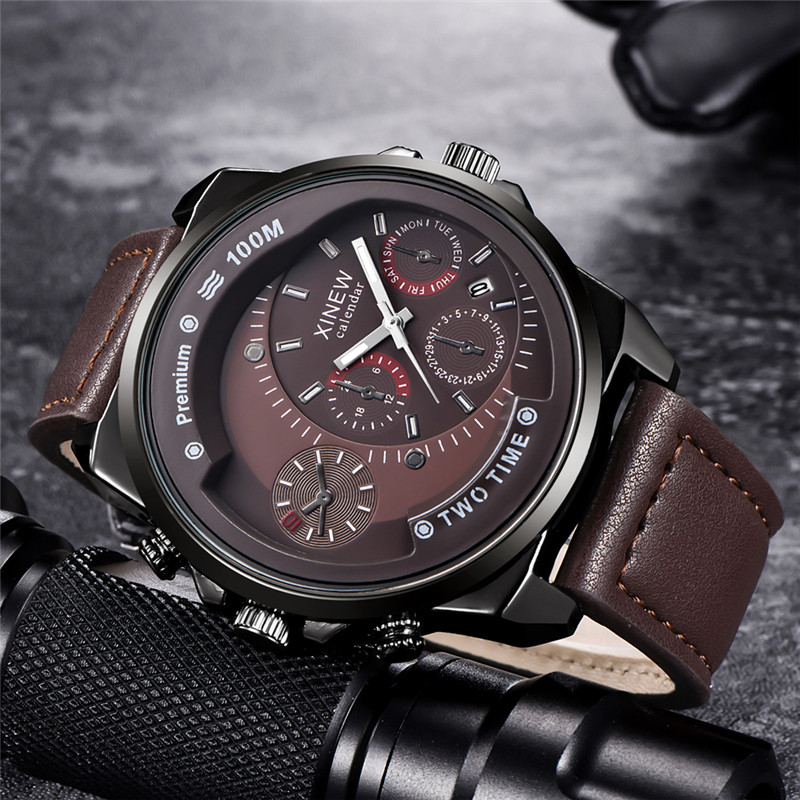 Original XINEW Brand Men Watch - Leather Watch Band Men incelemesi ve fiyatı