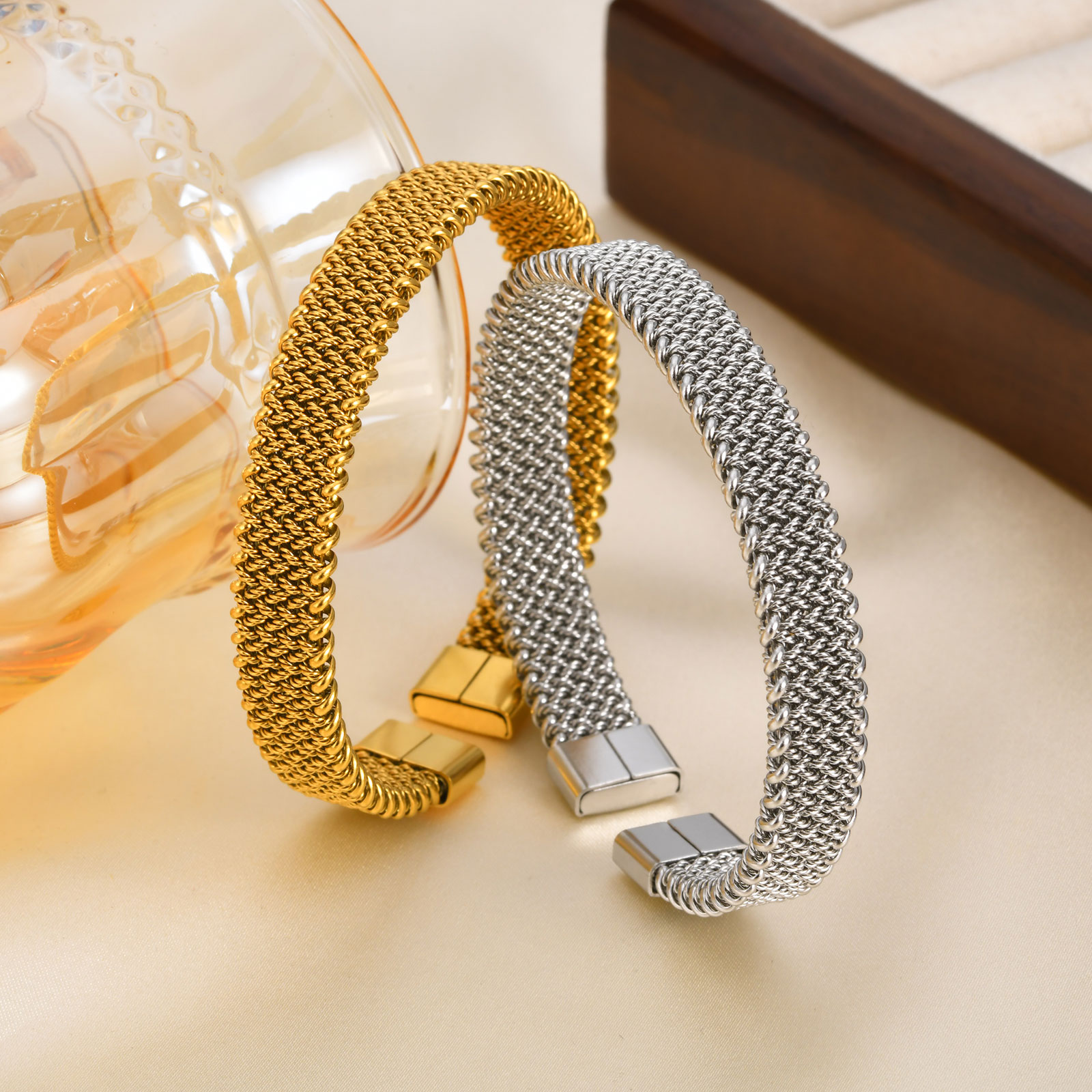 10mm Braided Stretch Strap Ope - Mesh Strap Metal incelemesi ve fiyatı