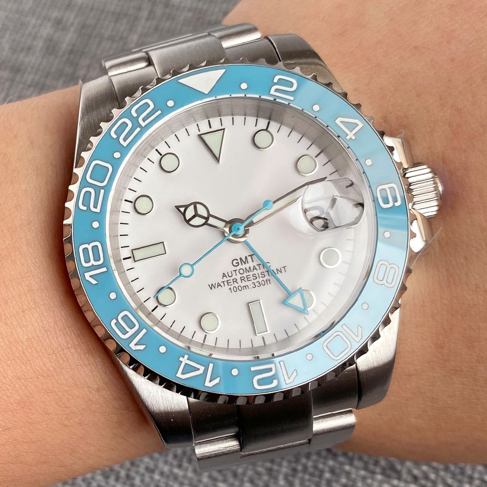 Customized 40mm Ice Blue Dial  - Stainless Bracelet Diver incelemesi ve fiyatı