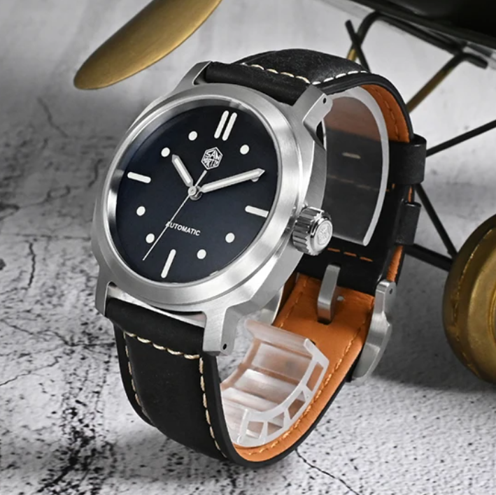 San Martin Mens Pilot Watches  - Leather Strap Quick Release incelemesi ve fiyatı