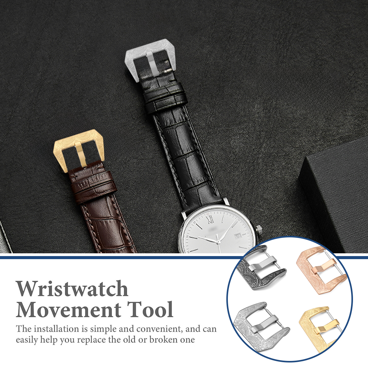 18mm 20mm 22mm Vintage Metal W - Leather Watch Band Men incelemesi ve fiyatı