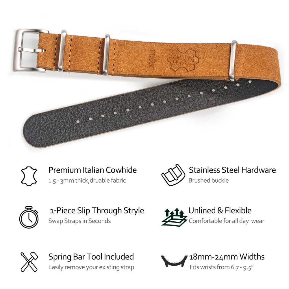 HEMSUT Genuine Leather Watch B - Tropic Strap Vintage incelemesi ve fiyatı
