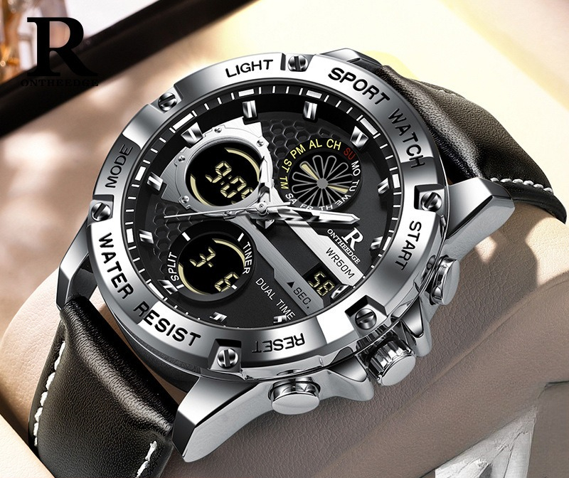 Fashion Men’s Big Face Quartz  - Leather Watch Band Men incelemesi ve fiyatı