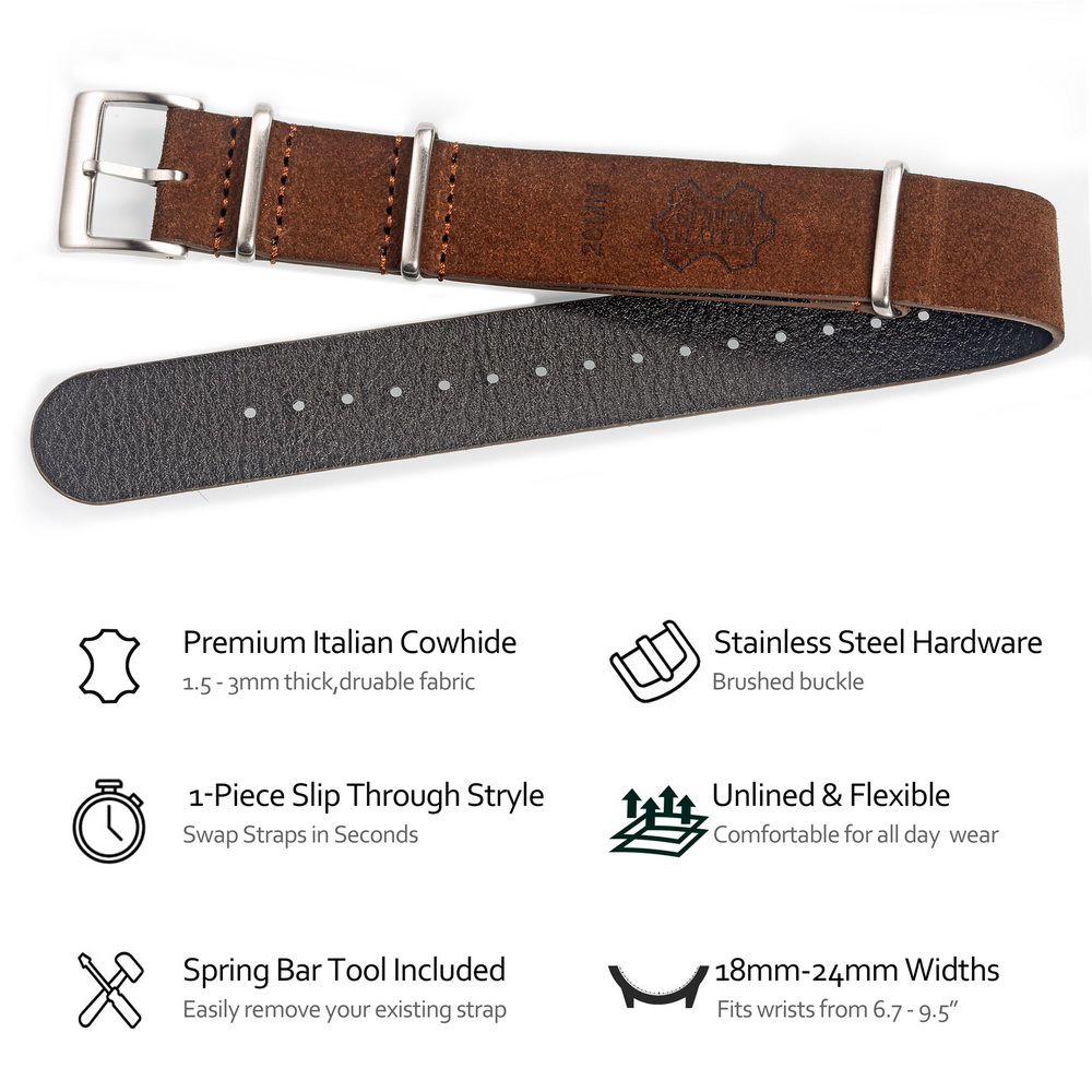 HEMSUT Genuine Leather Watch B - Tropic Strap Vintage incelemesi ve fiyatı