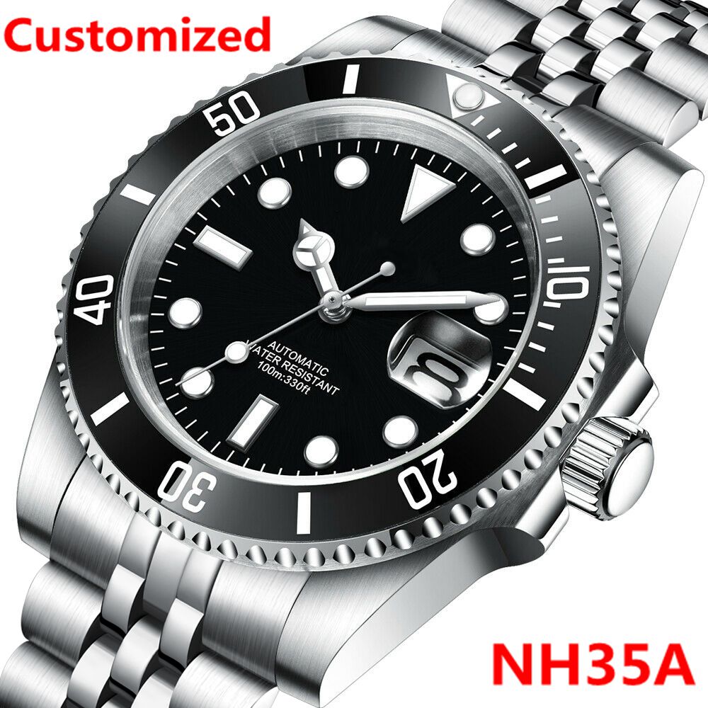DIY Logo 40MM Dive Watch NH35  - Stainless Bracelet Diver incelemesi ve fiyatı