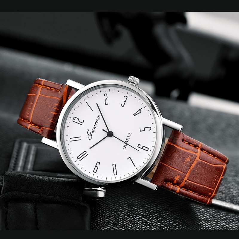 Men's Watch Fashion Arabic Qua - Leather Watch Band Men incelemesi ve fiyatı