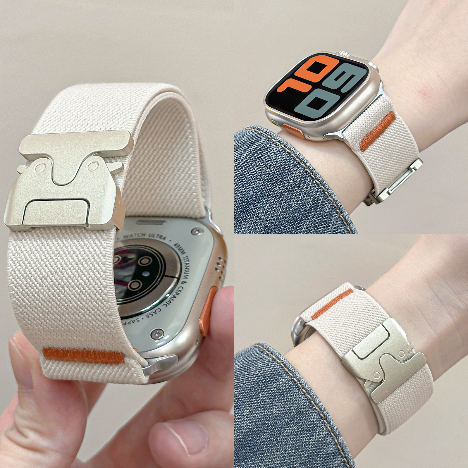 For Apple Watch Band Nylon Ela - Parachute Strap Elastic incelemesi ve fiyatı