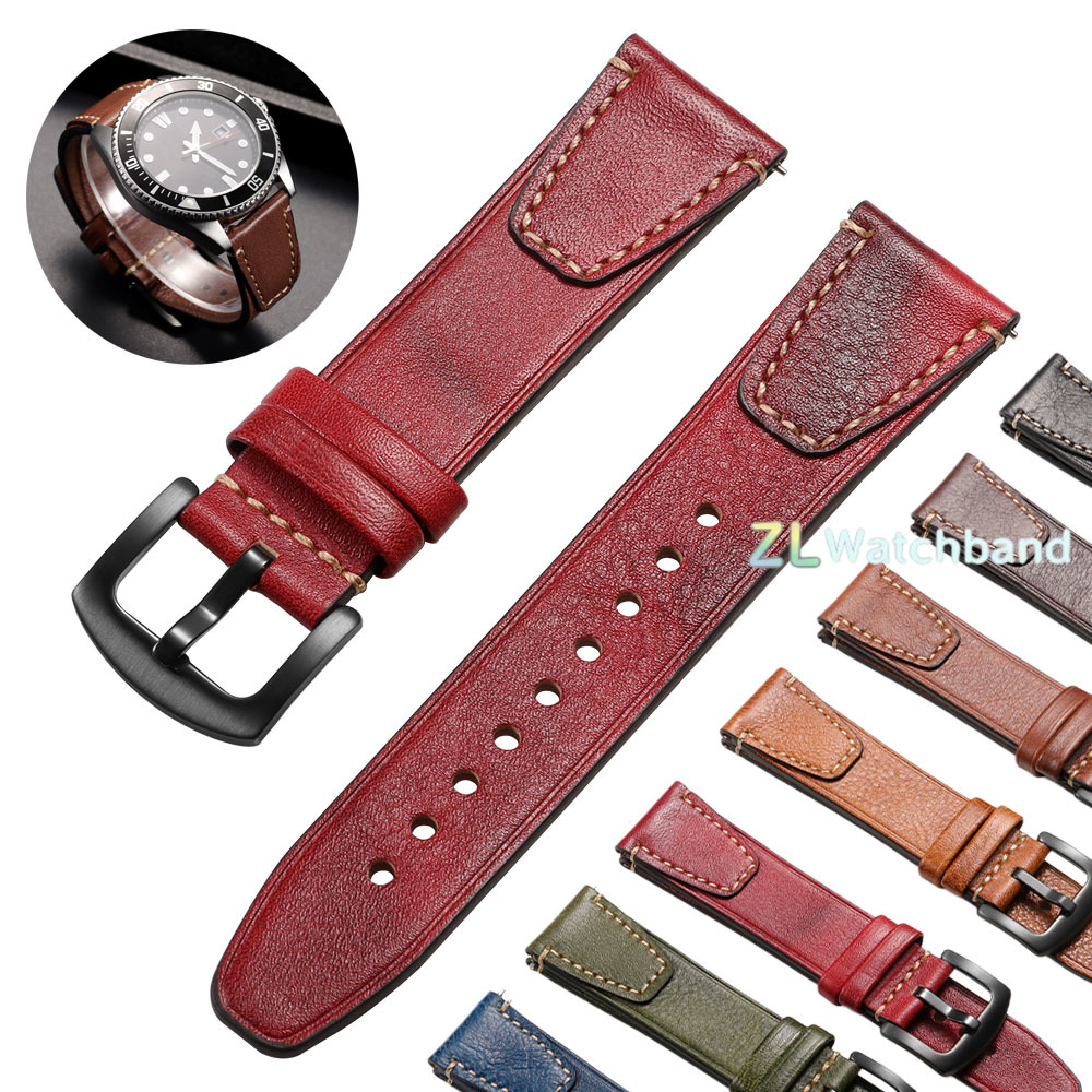Genuine Vintage Leather Watch  - Leather Strap Quick Release incelemesi ve fiyatı