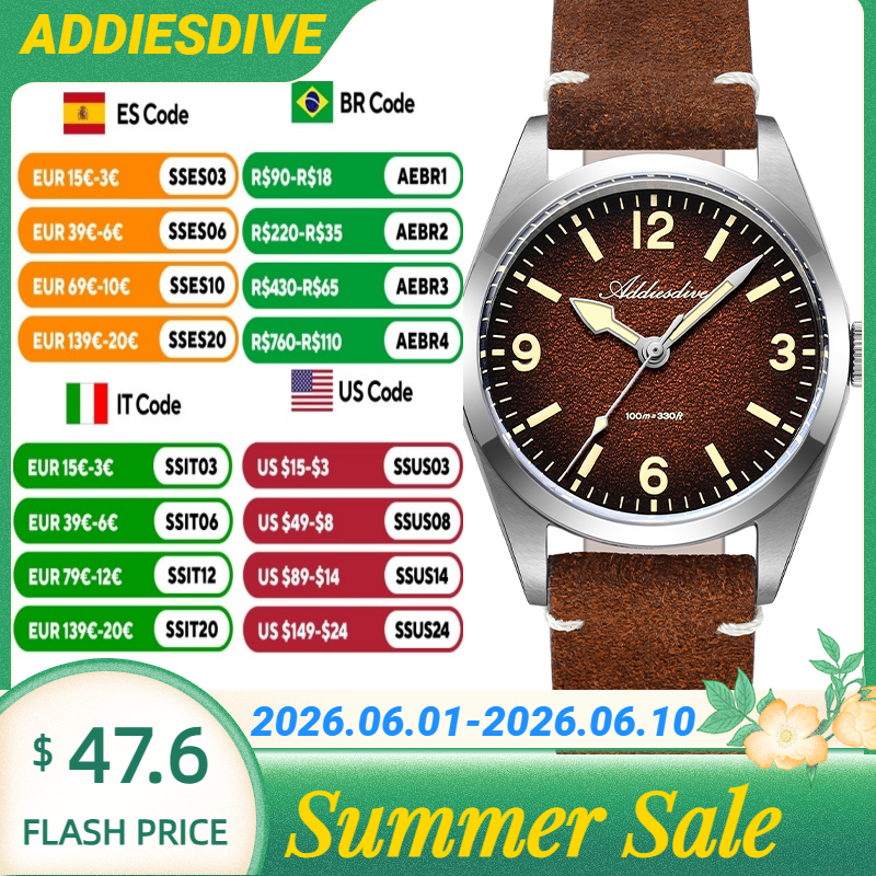 ADDIESDIVE Japan 2035 Super Lu - Suede Strap Watch incelemesi ve fiyatı