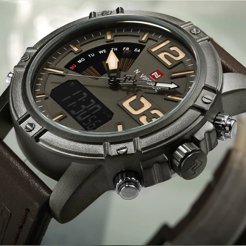 NAVIFORCE Top Brand Men Watch  - Leather Watch Band Men incelemesi ve fiyatı