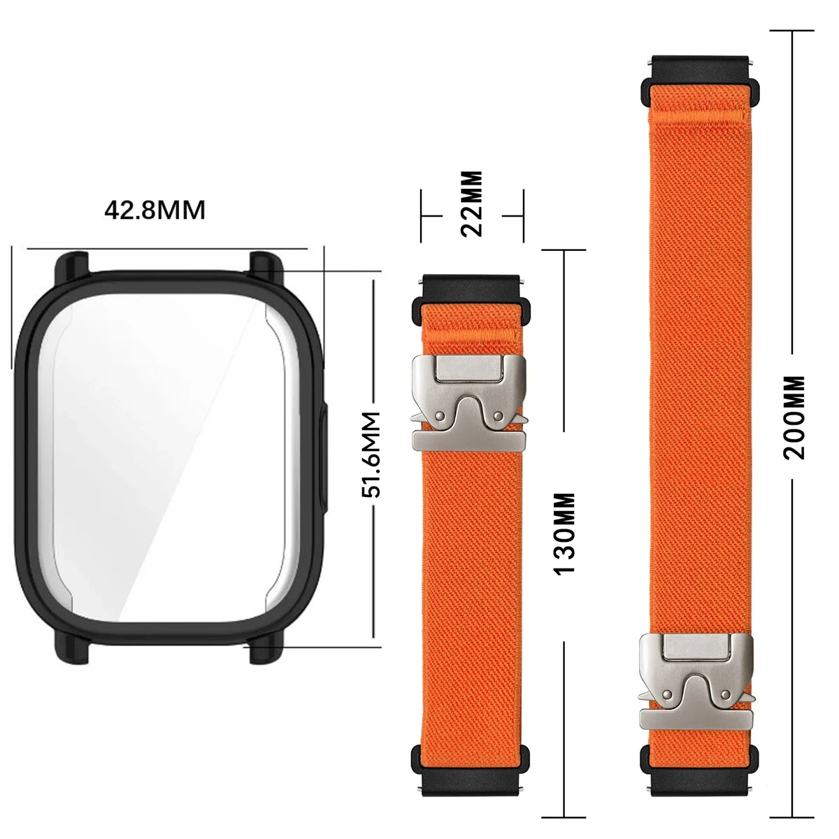 Nylon Straps+ TPU case for Red - Parachute Strap Elastic incelemesi ve fiyatı