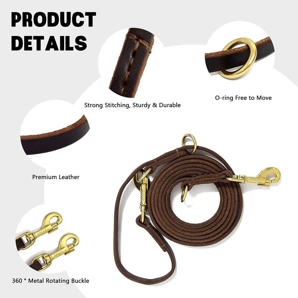 Multi Function Leather Dog Lea - Leather Strap Quick Release incelemesi ve fiyatı