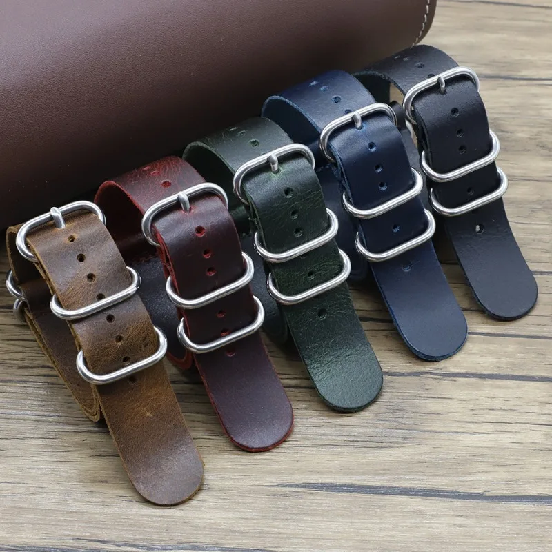 Vintage Genuine Leather Watch  - Nato Strap Nylon incelemesi ve fiyatı