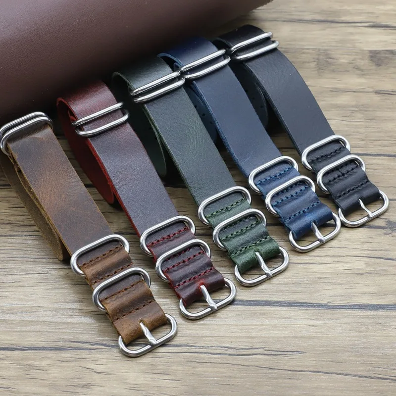Vintage Genuine Leather Watch  - Nato Strap Nylon incelemesi ve fiyatı