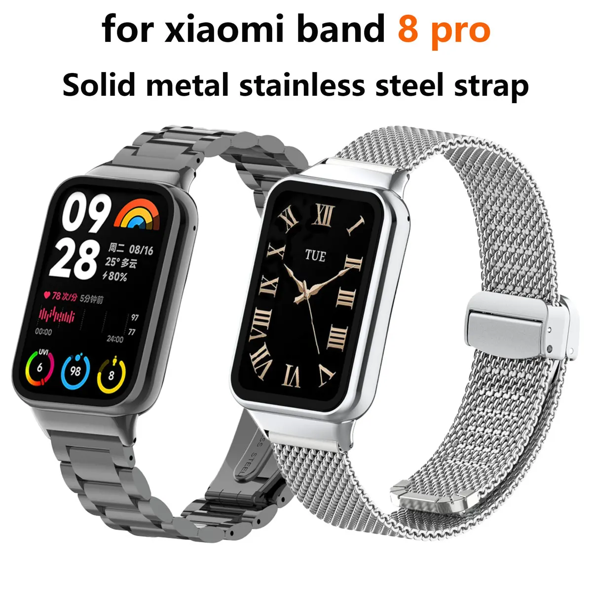 Suitable for Xiaomi band 8pro  - Mesh Strap Metal incelemesi ve fiyatı