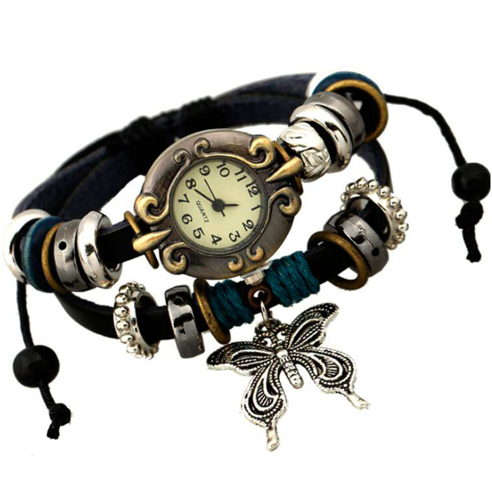 Handmade Butterfly Beads Brace - Leather Watch Band Men incelemesi ve fiyatı
