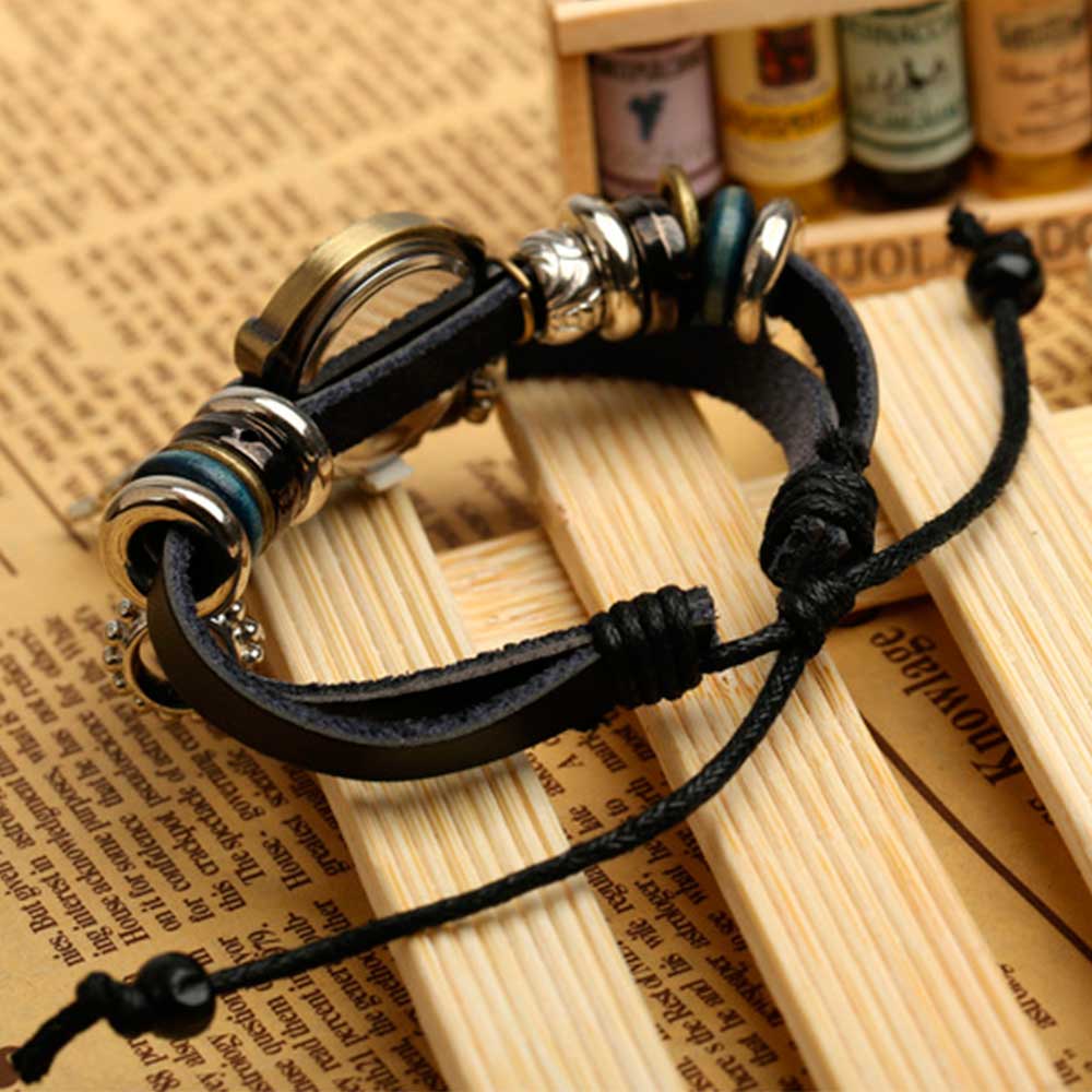 Handmade Butterfly Beads Brace - Leather Watch Band Men incelemesi ve fiyatı
