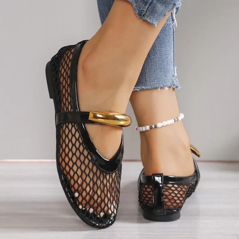 Women's Breathable Summer Roun - Mesh Strap Metal incelemesi ve fiyatı