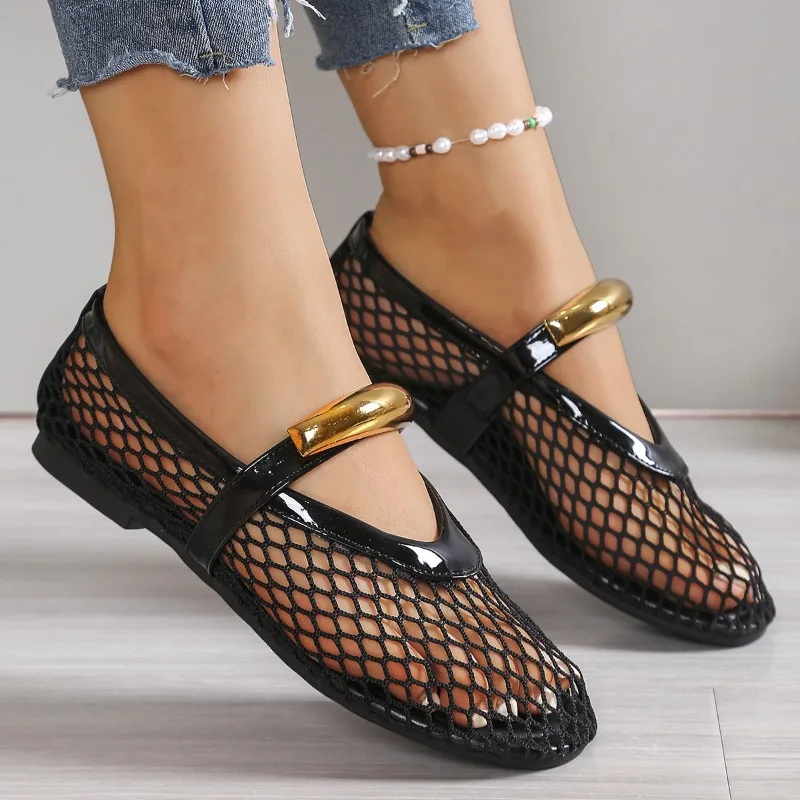 Women's Breathable Summer Roun - Mesh Strap Metal incelemesi ve fiyatı