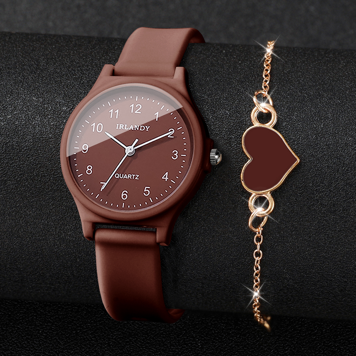 2PCS Fashion Arabic Dial Women - Silicone Band Women incelemesi ve fiyatı