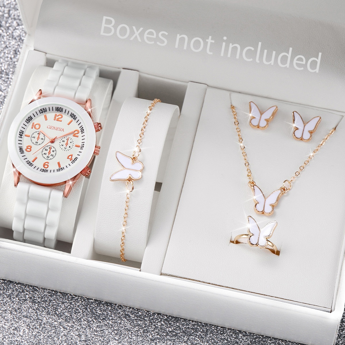 5/6PCS Fashion Women Watches J - Silicone Band Women incelemesi ve fiyatı