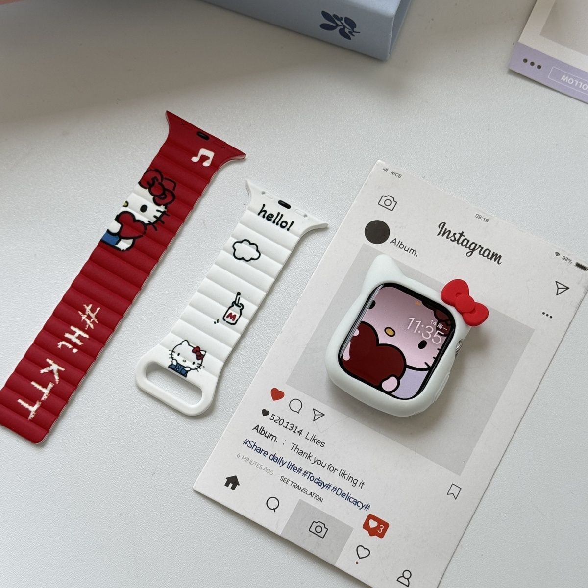 Anime Sanrio Hello Kitty Kurom - Silicone Band Women incelemesi ve fiyatı