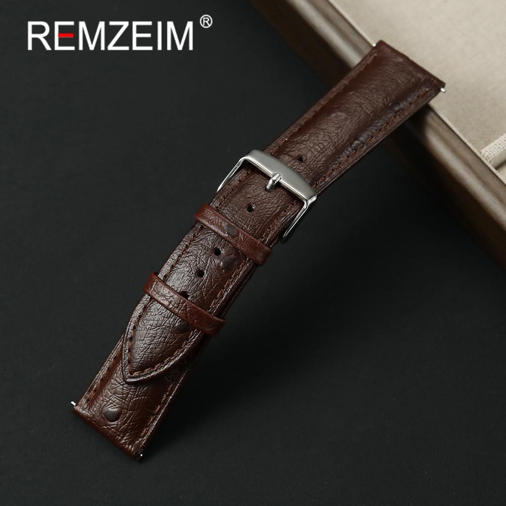 Ostrich Pattern Genuine Leathe - Leather Strap Quick Release incelemesi ve fiyatı