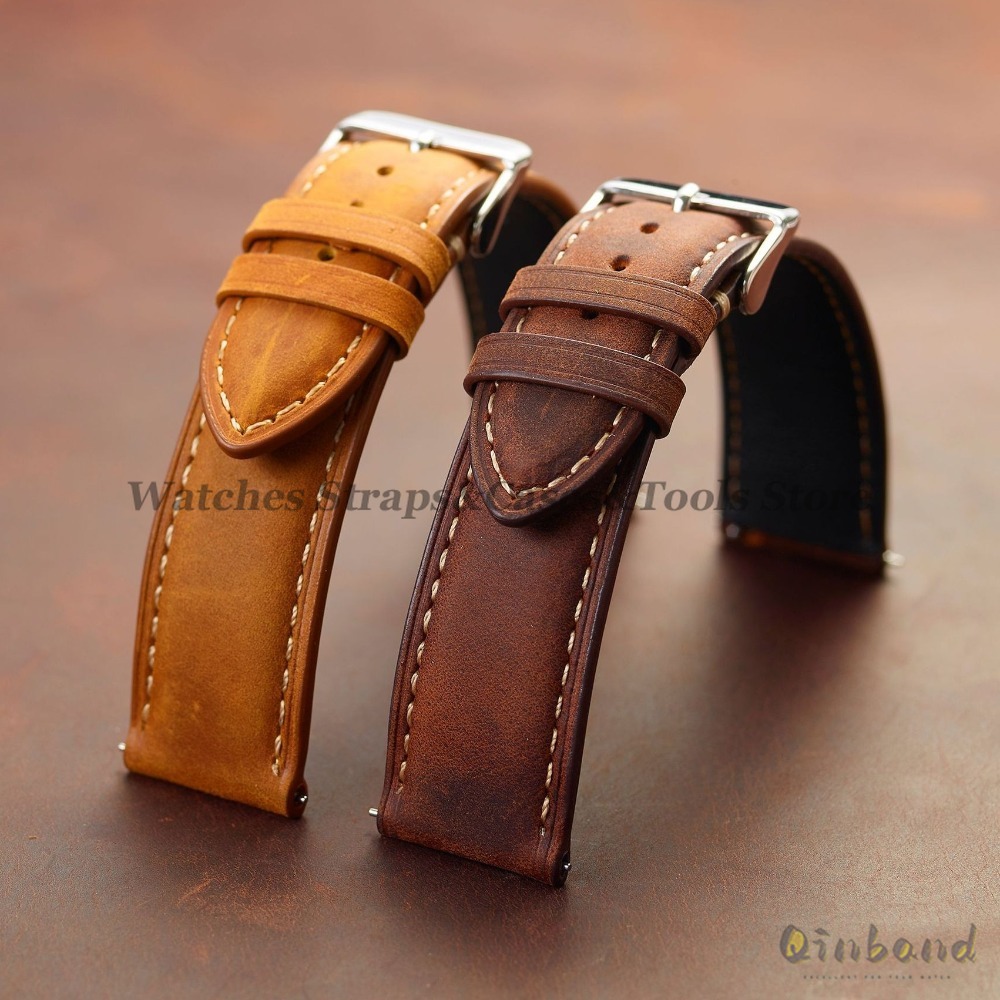 Vintage Cowhide Leather Watch  - Leather Strap Quick Release incelemesi ve fiyatı