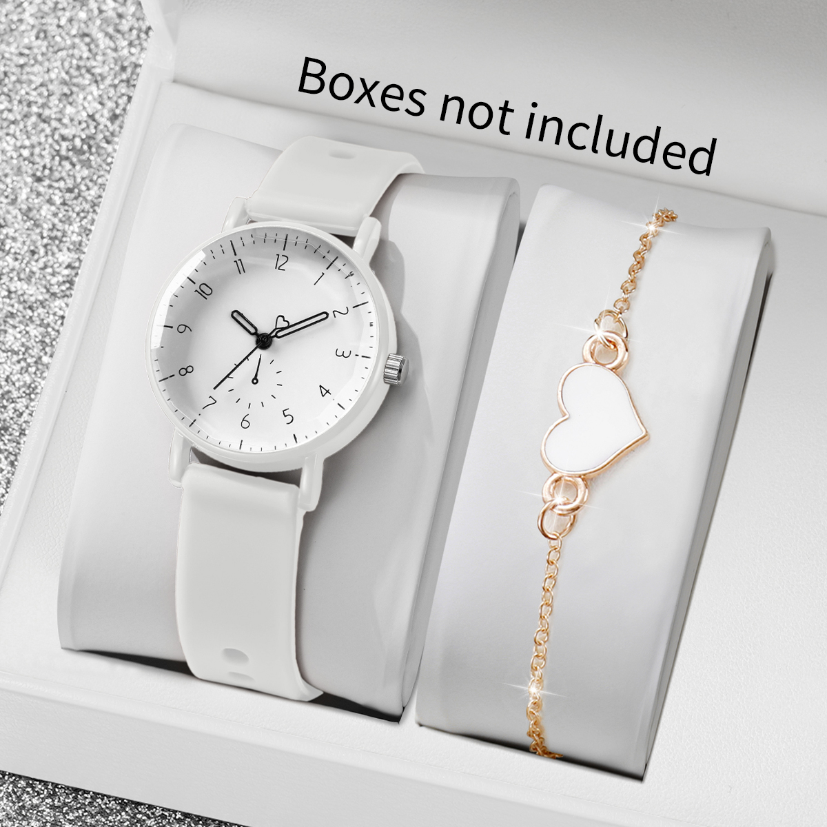 2PCS Simple Arabic Dial Women  - Silicone Band Women incelemesi ve fiyatı