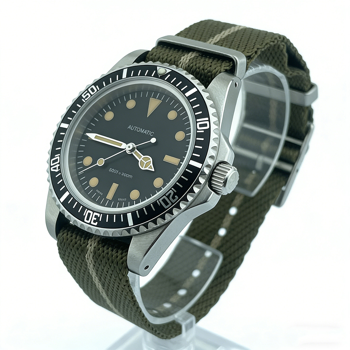 39.5mm Diver Retro watch sapph - Tropic Strap Vintage incelemesi ve fiyatı