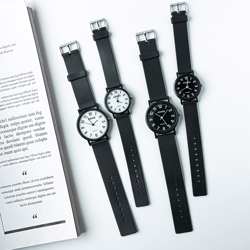Simple Black Watch Quartz Watc - Silicone Band Women incelemesi ve fiyatı