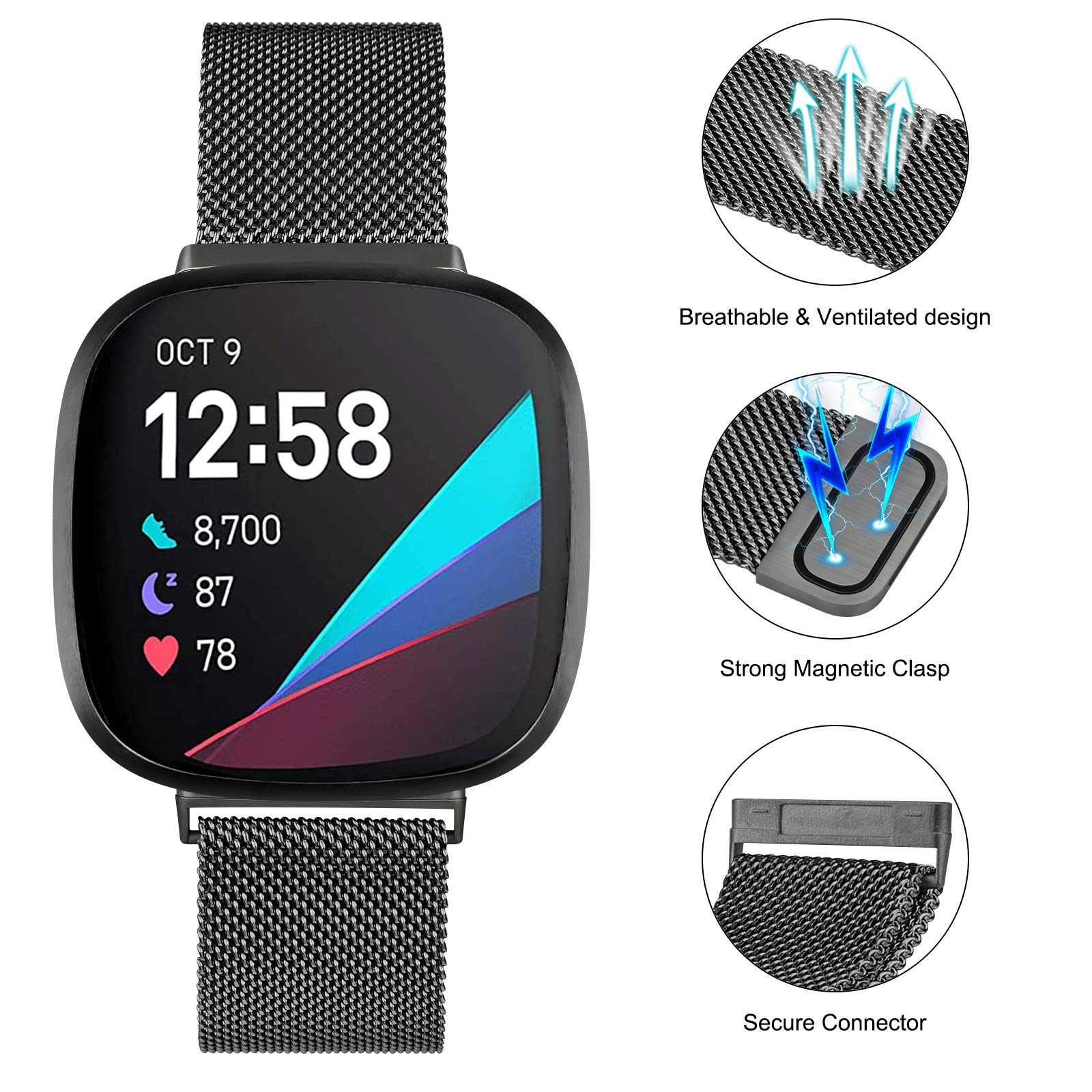 Milanese Loop strap for Fitbit - Milanese Loop Magnetic incelemesi ve fiyatı