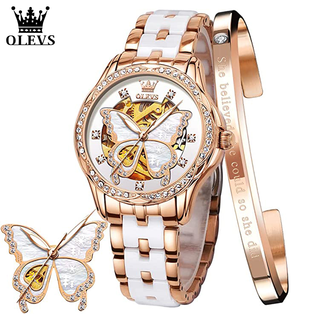 OLEVS Women's Automatic Watche - Butterfly Clasp Deployant incelemesi ve fiyatı