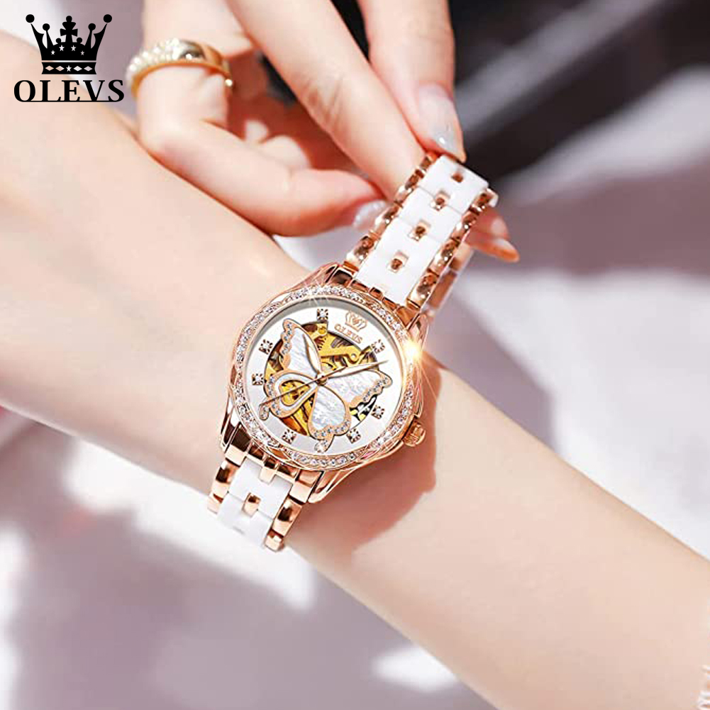 OLEVS Women's Automatic Watche - Butterfly Clasp Deployant incelemesi ve fiyatı