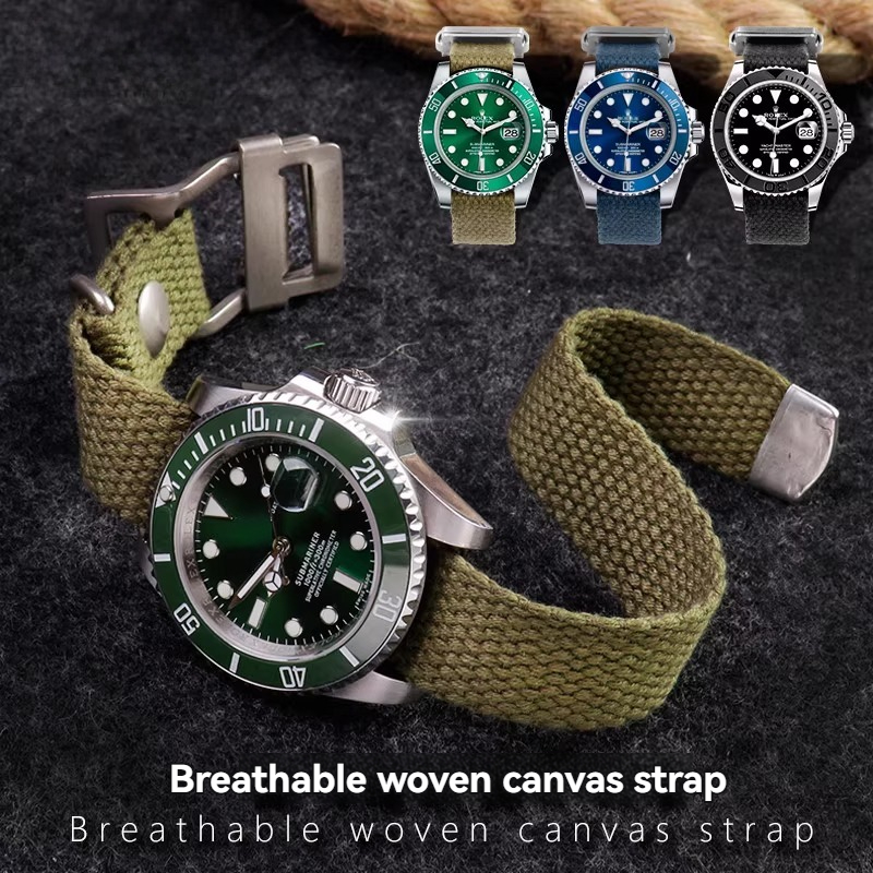 for Rolex Submariner Green/Bla - Tropic Strap Vintage incelemesi ve fiyatı